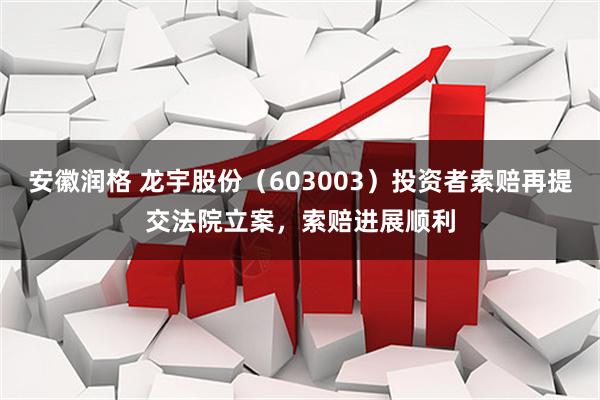 安徽润格 龙宇股份（603003）投资者索赔再提交法院立案，索赔进展顺利